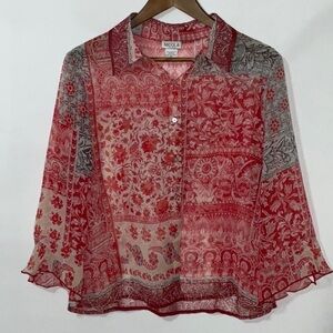 Nicola Petite, Sheer Blouse, Size PL